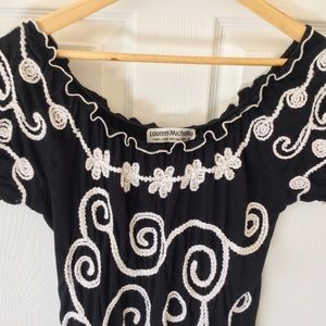 Lauren Michelle Floral Embroidered Top